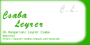 csaba leyrer business card